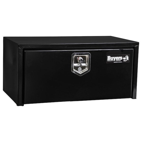 Buyers Products 14x16x30 Inch Black Steel Underbody Truck Box with Built-In Shelf 1703304 - main